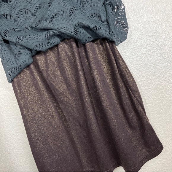 Free People Mini Dress Holly's Lace Bodycon Scalloped Half Sleeve Women’s Sz XS - Picture 8 of 9